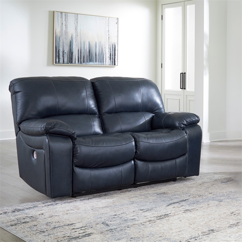 Signature Design by Ashley Leesworth Ocean Power Reclining Loveseat