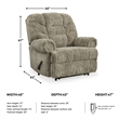 Ashley Furniture Movie Man Taupe Recliner