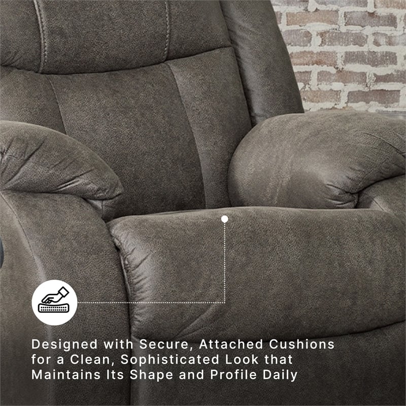 Signature Design by Ashley First Base Gunmetal Recliner
