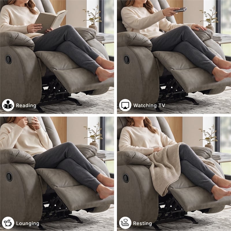 Signature Design by Ashley First Base Gunmetal Recliner