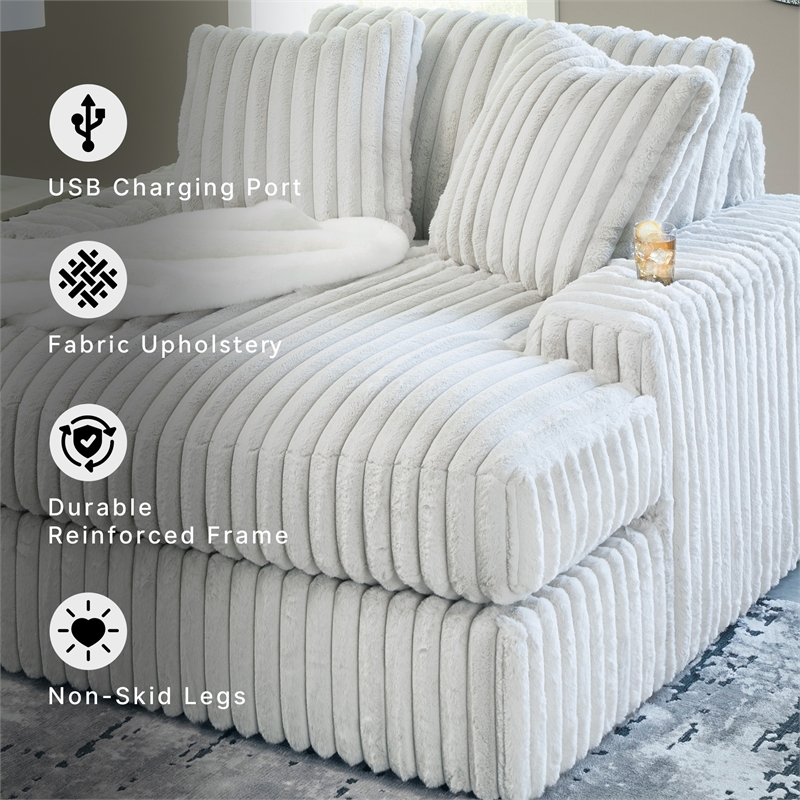 Signature Design by Ashley Stupendous Alloy Oversized Chaise