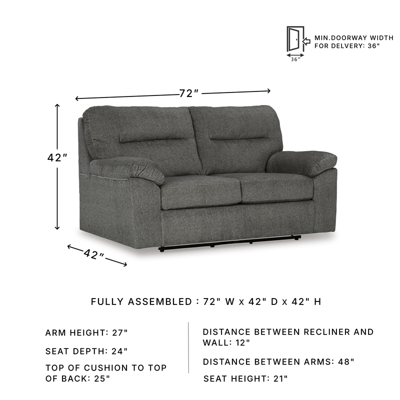 Signature Design by Ashley Bindura Mineral Glider Loveseat