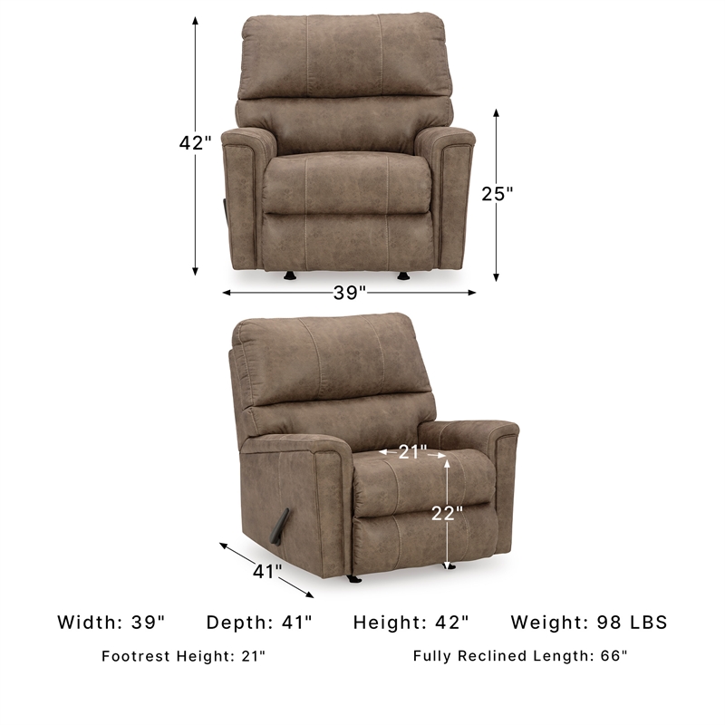Ashley Furniture Navi Fossil Recliner