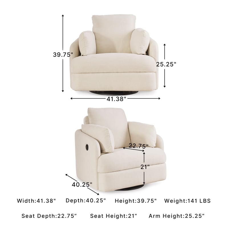 Signature Design by Ashley Modmax Oyster Swivel Glider Recliner