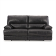 Signature Design by Ashley Mountainous Power Reclining Sofa in Black