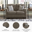 Signature Design by Ashley Mahoney Chocolate Loveseat