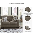 Signature Design by Ashley Mahoney Chocolate Loveseat