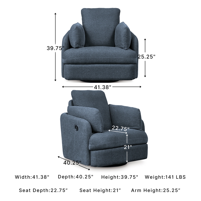 Signature Design by Ashley Modmax Ink Swivel Glider Recliner