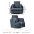 Signature Design by Ashley Modmax Ink Swivel Glider Recliner