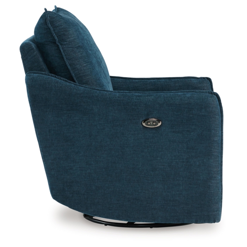 Signature Design by Ashley McBurg Navy Swivel Power Recliner
