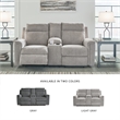 Signature Design by Ashley Barnsana Ash Power Reclining Loveseat with Console