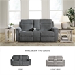 Signature Design by Ashley Barnsana Gray Power Reclining Loveseat with Console