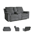 Signature Design by Ashley Barnsana Gray Power Reclining Loveseat with Console