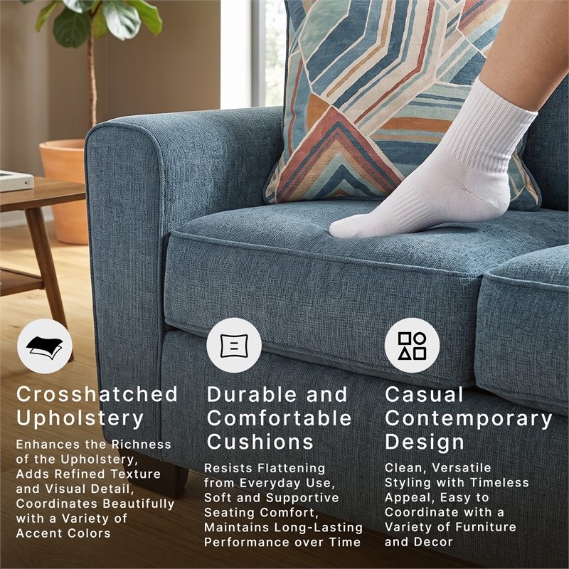 Signature Design by Ashley Cashton Blue Loveseat