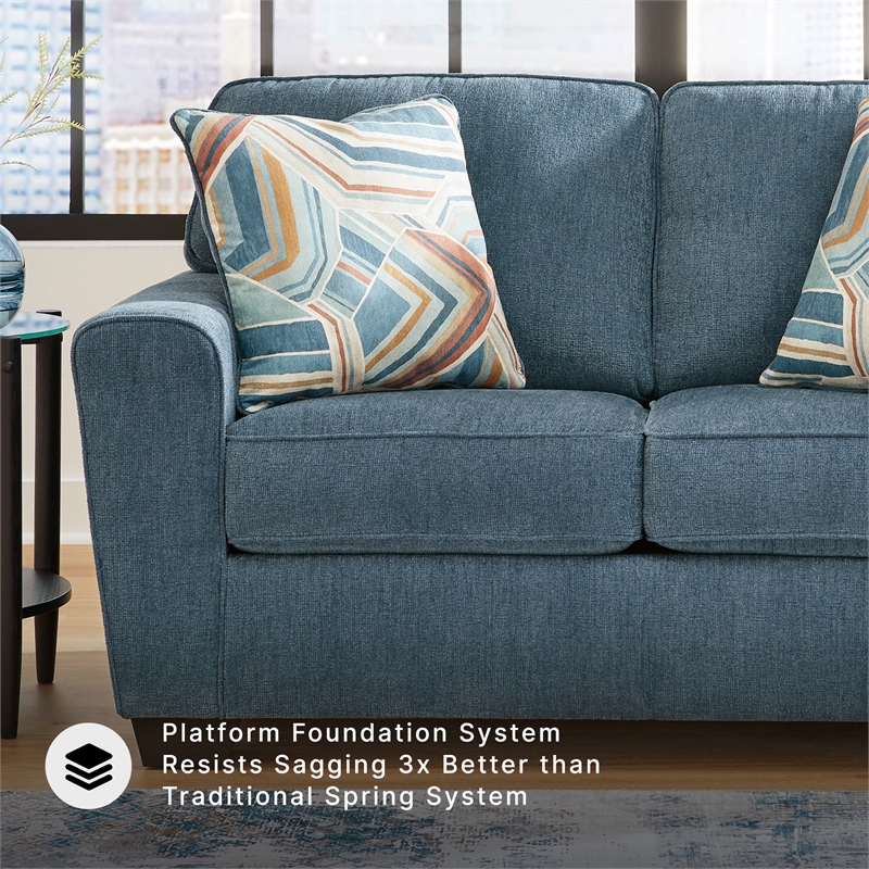Signature Design by Ashley Cashton Blue Loveseat