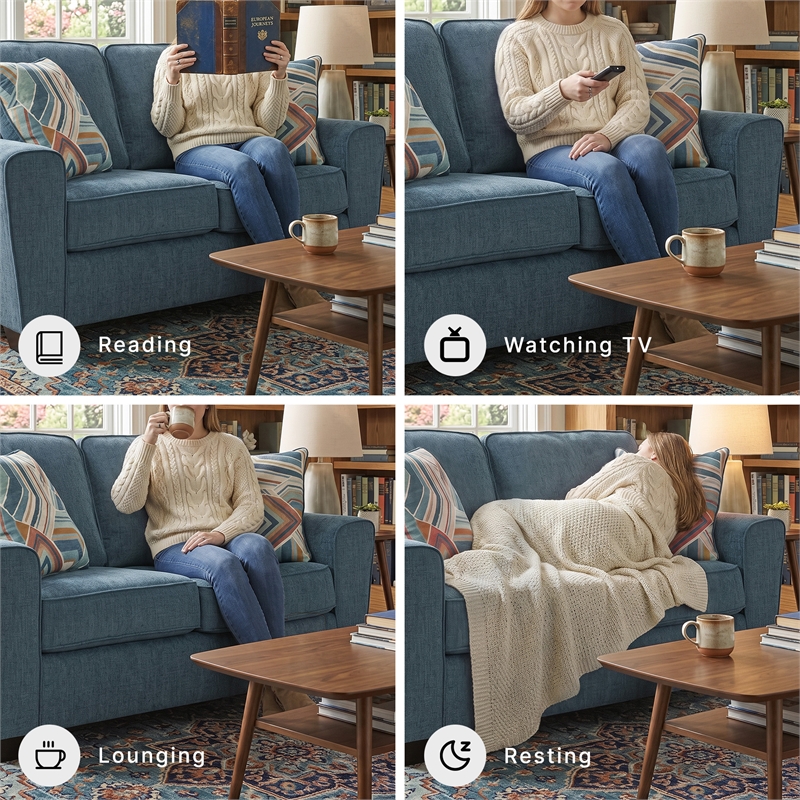 Signature Design by Ashley Cashton Blue Loveseat