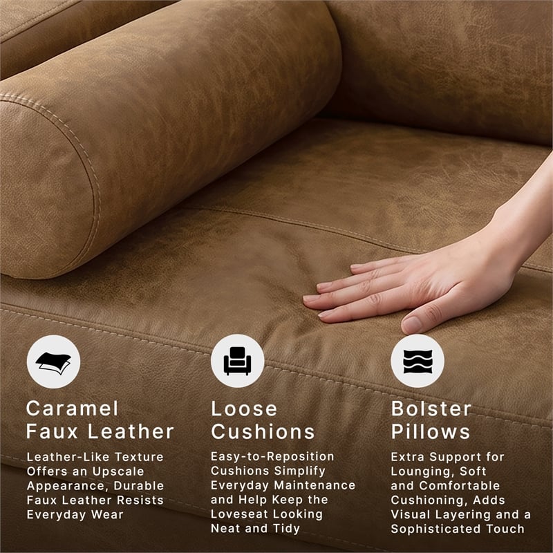 Signature Design by Ashley Telora Caramel Loveseat
