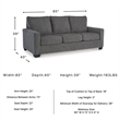Signature Design by Ashley Rannis Pewter Queen Sofa Sleeper
