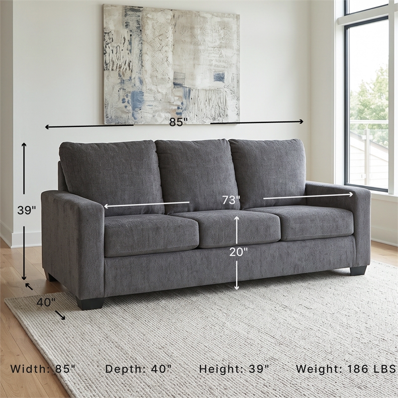 Signature Design by Ashley Rannis Pewter Queen Sofa Sleeper