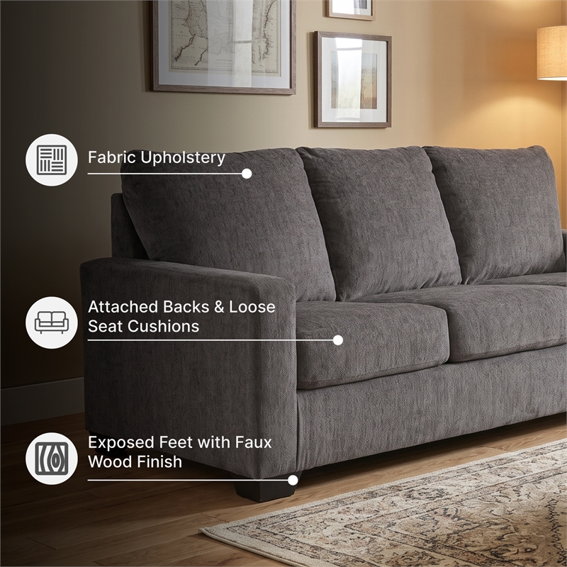 Signature Design by Ashley Rannis Pewter Queen Sofa Sleeper