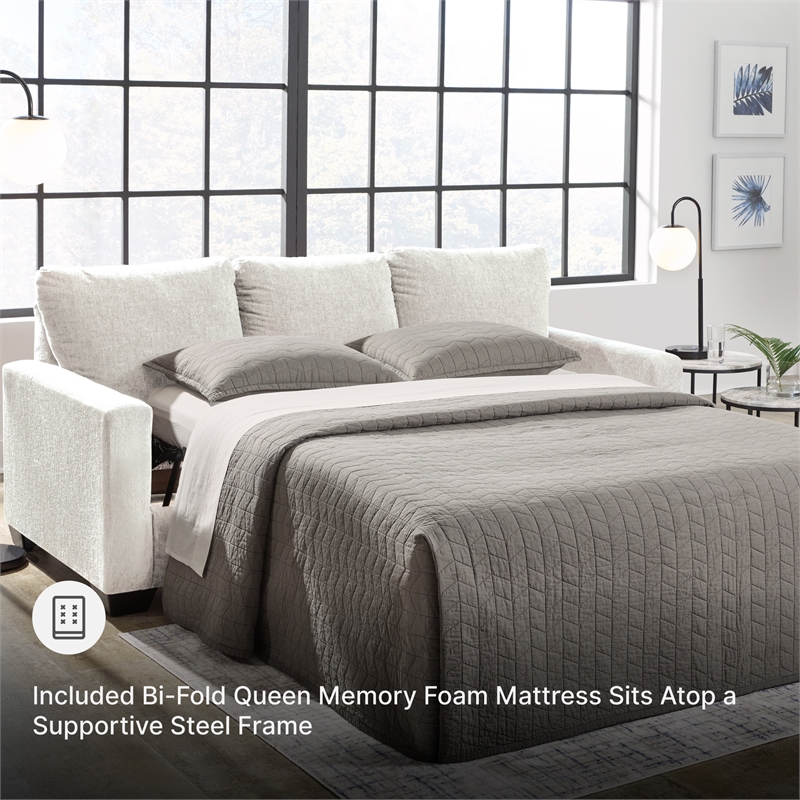 Signature Design by Ashley Rannis White Queen Sofa Sleeper