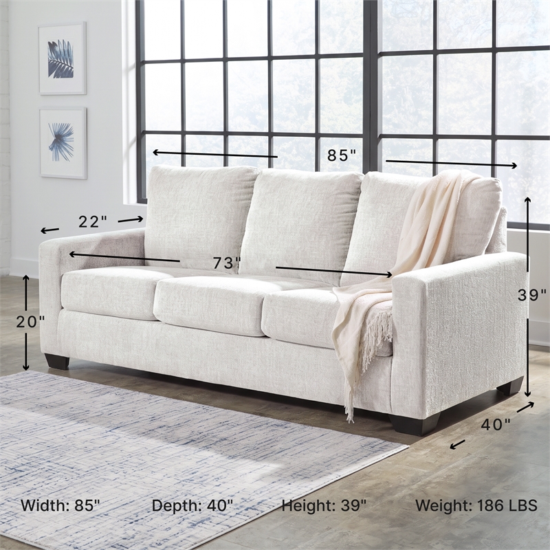 Signature Design by Ashley Rannis White Queen Sofa Sleeper