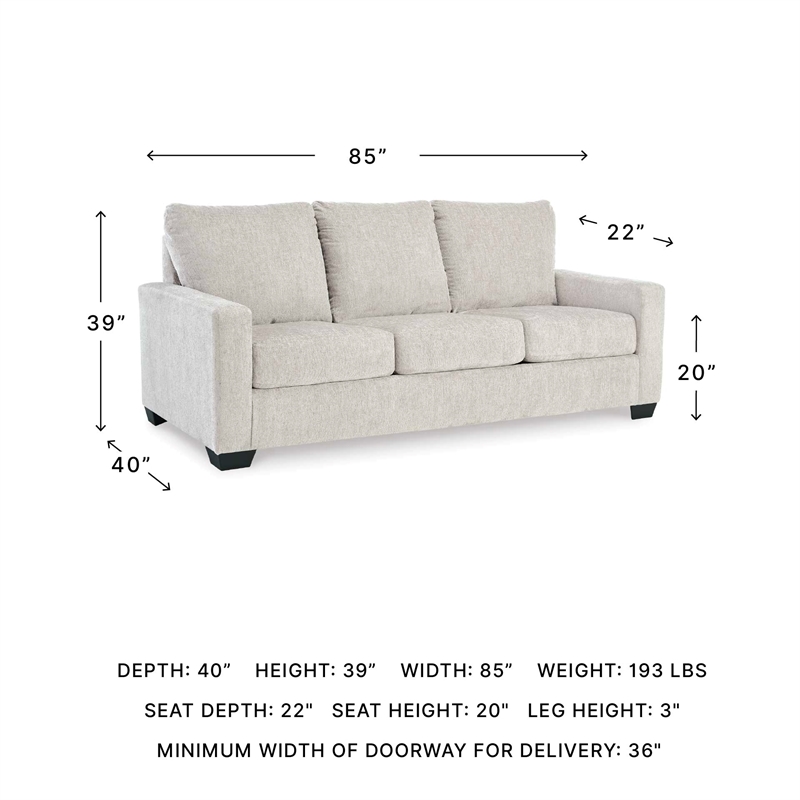 Signature Design by Ashley Rannis White Queen Sofa Sleeper