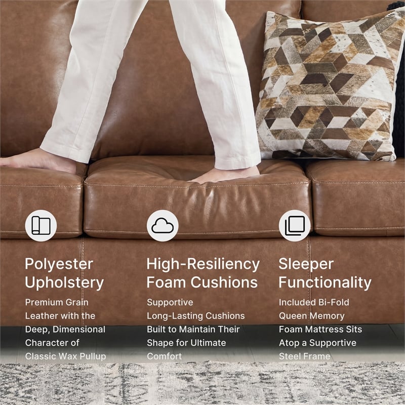Signature Design by Ashley Bolsena Caramel Queen Sofa Sleeper