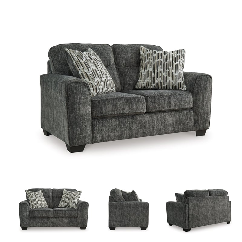 Signature Design by Ashley Lonoke Gunmetal Loveseat