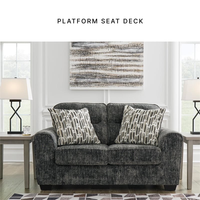 Signature Design by Ashley Lonoke Gunmetal Loveseat