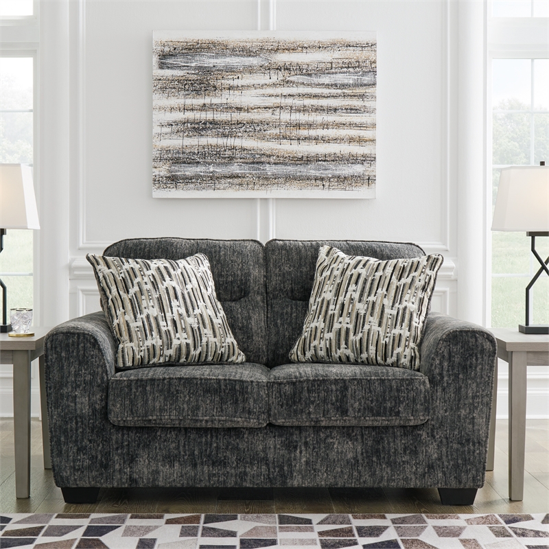 Signature Design by Ashley Lonoke Gunmetal Loveseat
