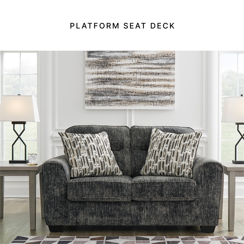 Signature Design by Ashley Lonoke Gunmetal Loveseat