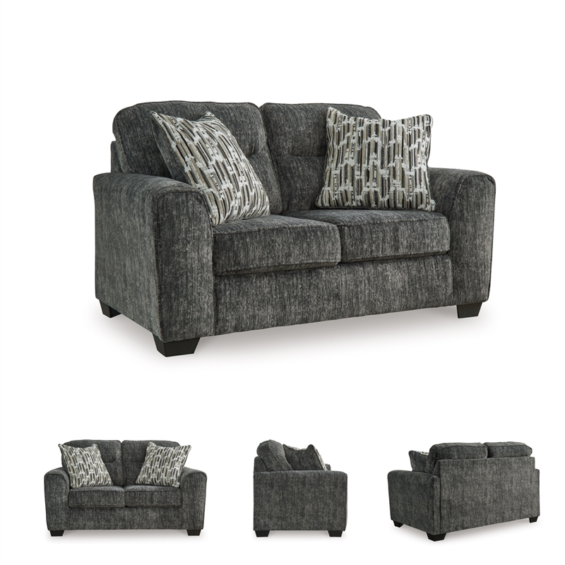 Signature Design by Ashley Lonoke Gunmetal Loveseat