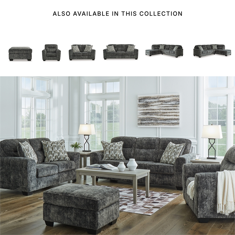 Signature Design by Ashley Lonoke Gunmetal Loveseat