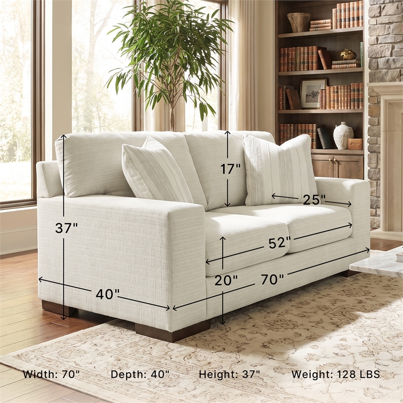 Signature Design by Ashley Maggie Birch Loveseat with Decorative Accent Pillows