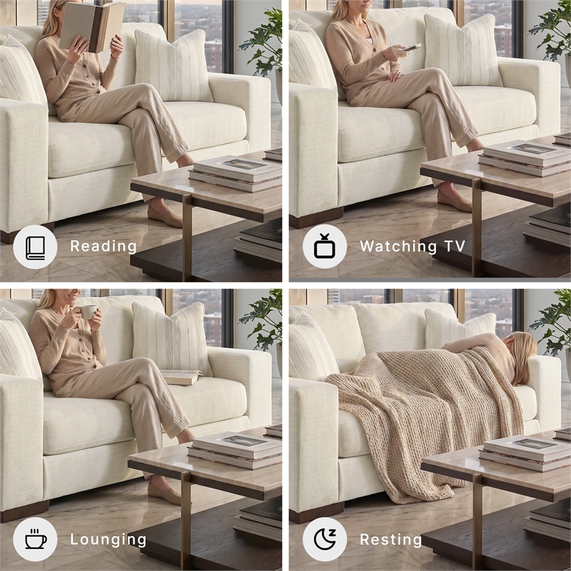 Signature Design by Ashley Maggie Birch Loveseat with Decorative Accent Pillows