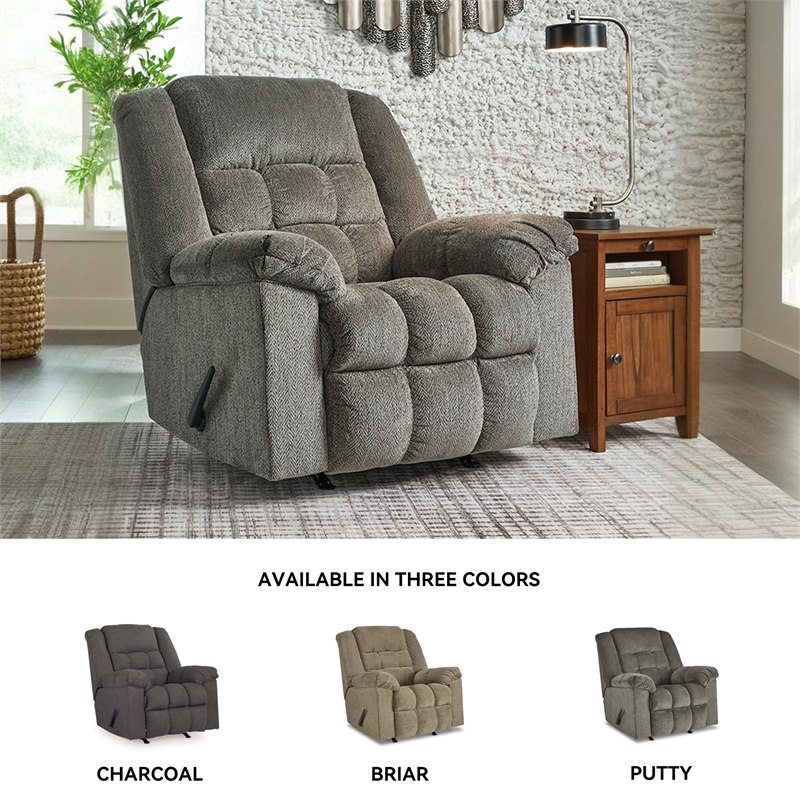 Signature Design by Ashley Kegler Putty Recliner  with One-Pull Reclining Motion