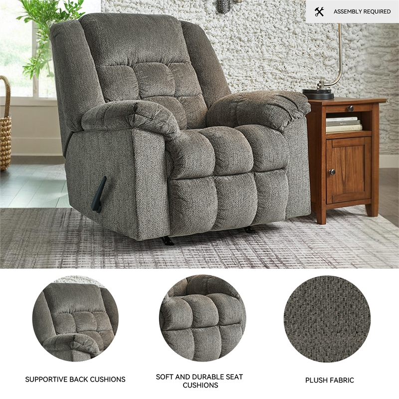 Signature Design by Ashley Kegler Putty Recliner  with One-Pull Reclining Motion