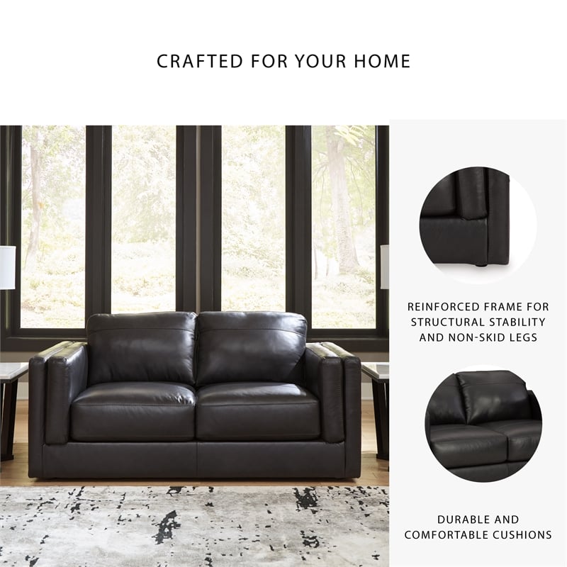 Signature Design by Ashley Amiata Onyx Loveseat