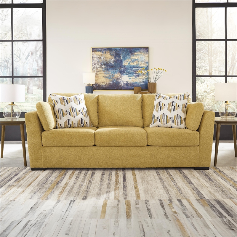 Signature Design by Ashley Keerwick Yellow Queen Sofa Sleeper