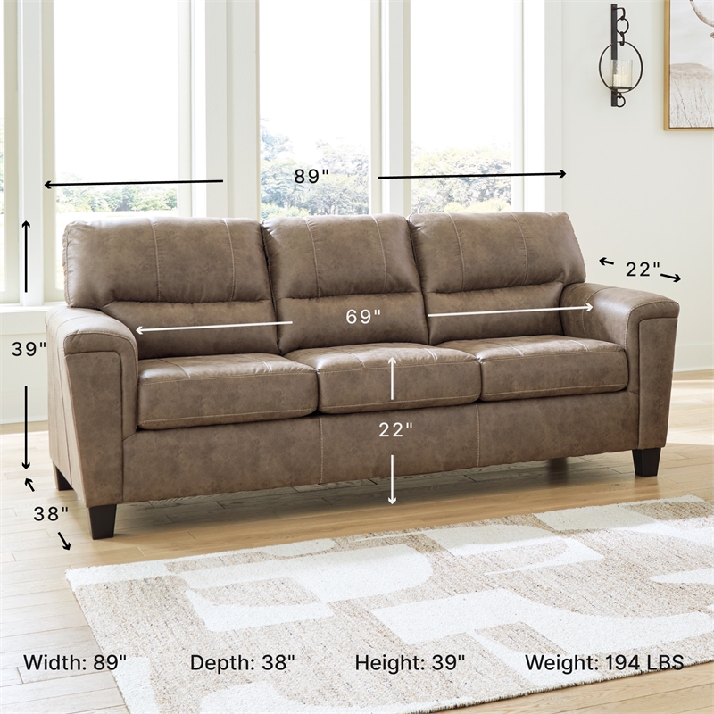 Signature Design by Ashley Navi Queen Sofa Sleeper in Brown