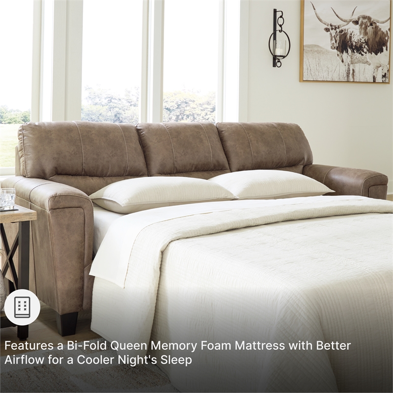 Signature Design by Ashley Navi Queen Sofa Sleeper in Brown