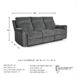 Signature Design by Ashley Barnsana Gray Power Reclining Sofa