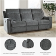 Signature Design by Ashley Barnsana Gray Power Reclining Sofa