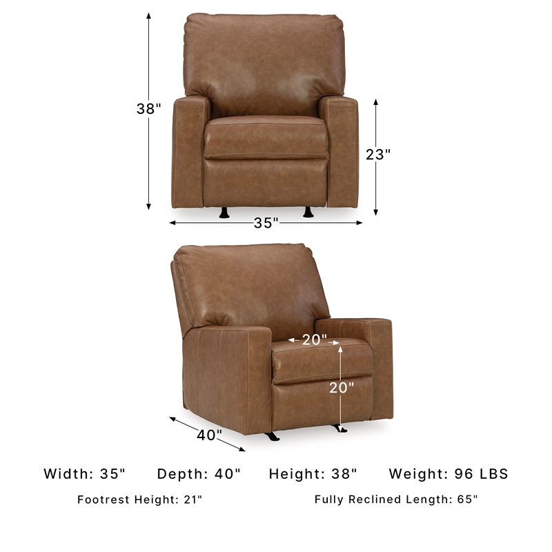 Signature Design by Ashley Bolsena Caramel Recliner