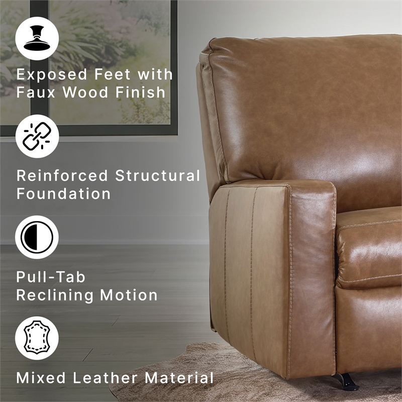 Signature Design by Ashley Bolsena Caramel Recliner