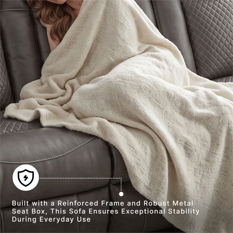 Signature Design by Ashley Fyne-Dyme Brown Power Reclining Sofa