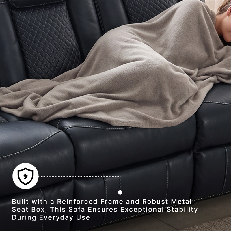 Signature Design by Ashley Fyne-Dyme Sapphire Power Reclining Sofa
