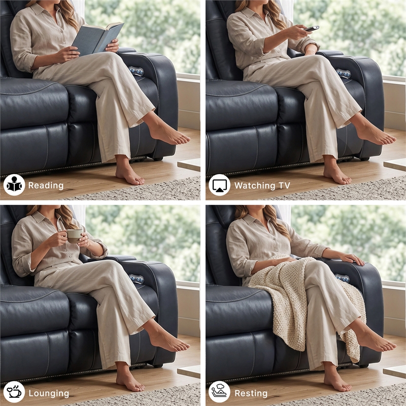 Signature Design by Ashley Fyne-Dyme Sapphire Power Reclining Sofa