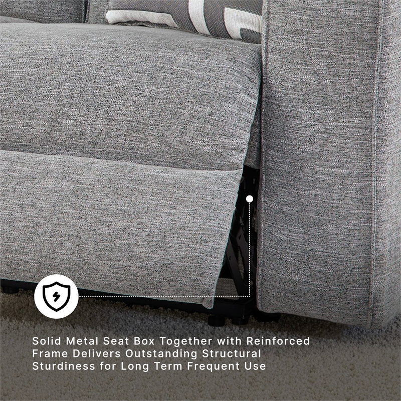 Signature Design by Ashley Biscoe Pewter Power Reclining Sofa